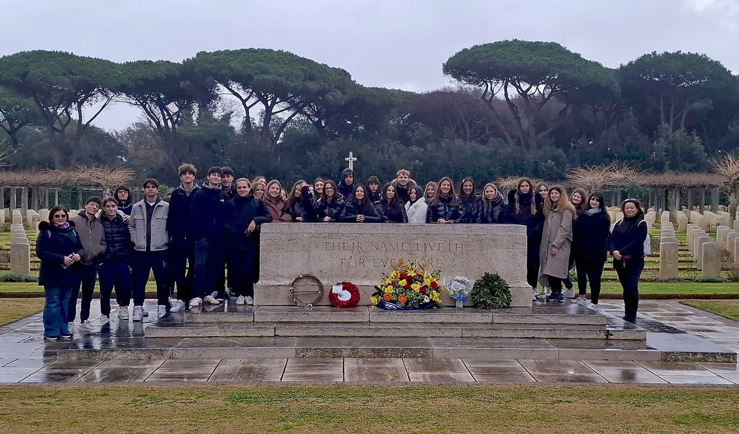 Italian school visits Anzio and Rome War Cemeteries