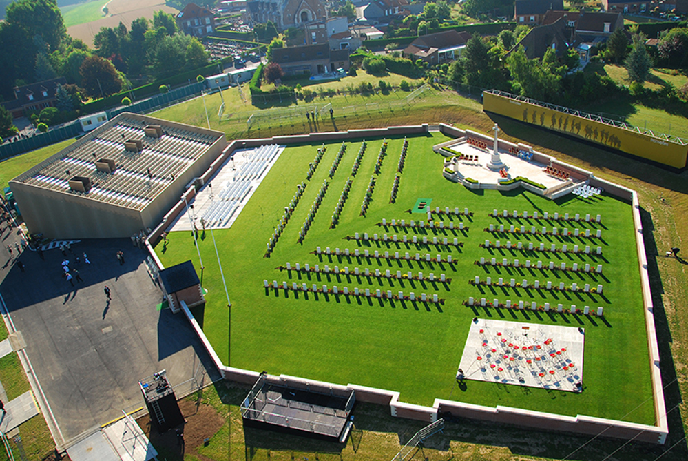 cemetery in Forceville from above