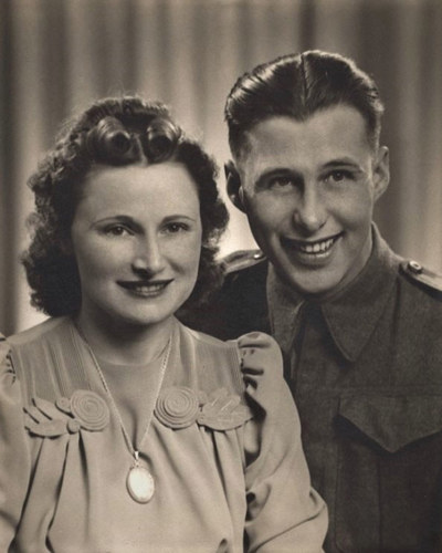 Warrant Officer Class II Harold Burr with his wife circa 1940