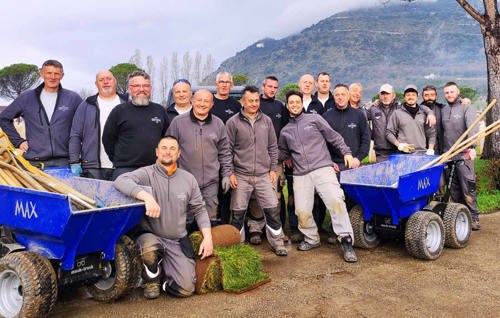 The gardening team at Cassino