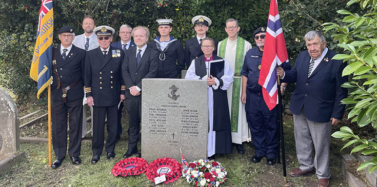 Unveiling of a new screen wall at Cathays Cemetery to commemorate Norwegian sailors