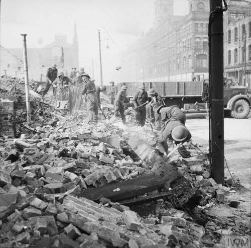 Bomb damage in Belfast
