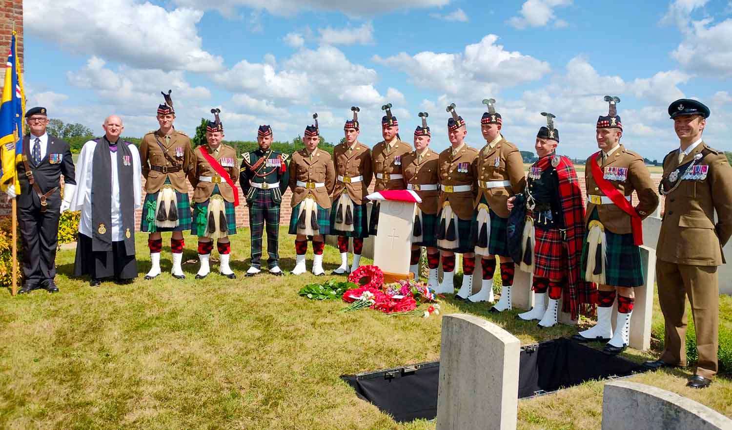 Two First World War Argyll and Sutherland Highlanders commemorated in France