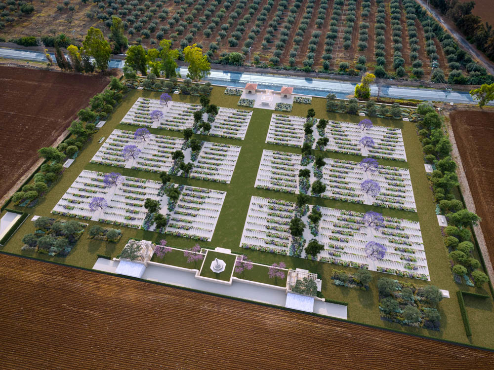 CGI Render of Medjez-el-Bab War Cemetery Regeneration
