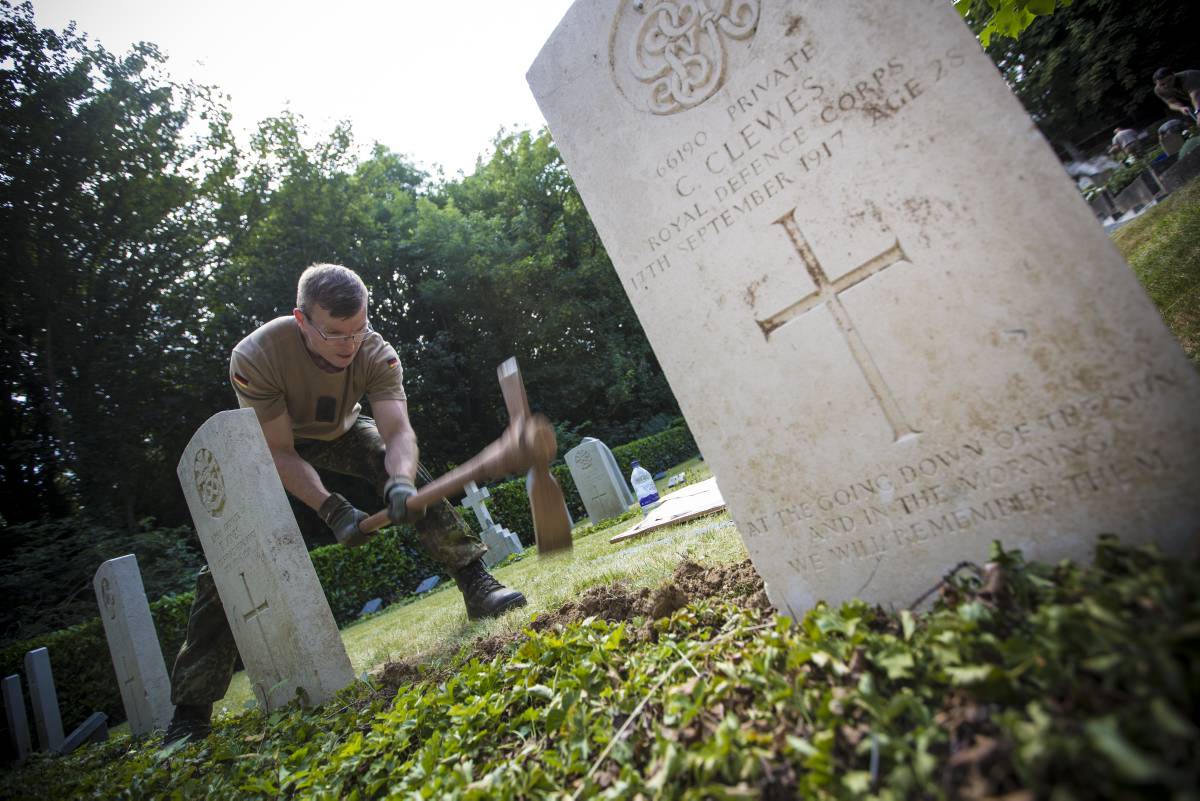 CWGC supports German soldiers on visit to war graves on Guernsey