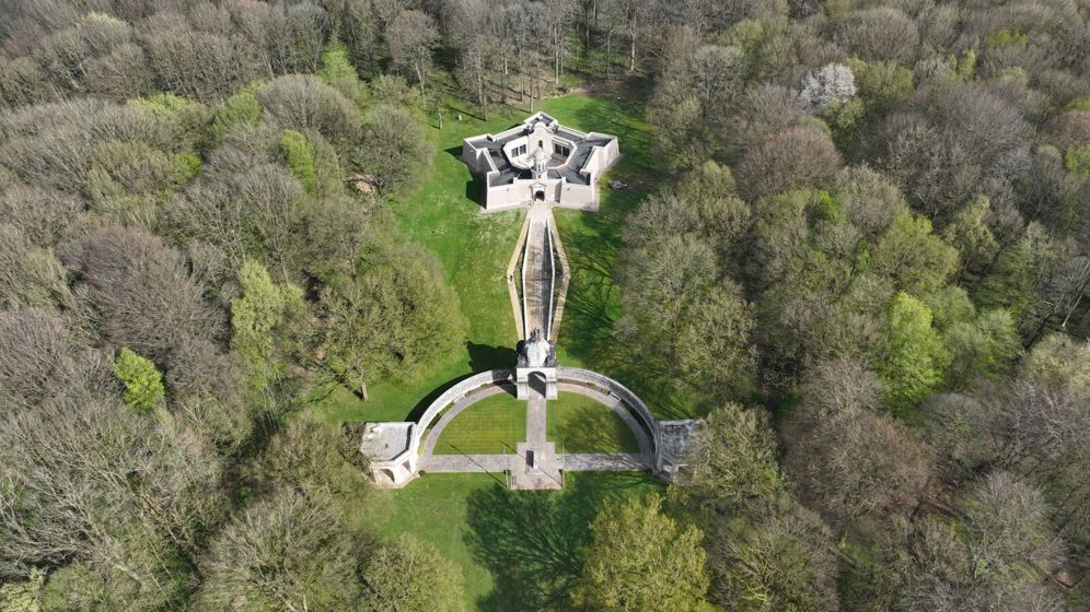 Overhead view of the Delville Wood Memorial