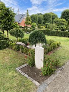 Headstone of Able Seaman Hary Gasson in Esbjerg New Cemetery.