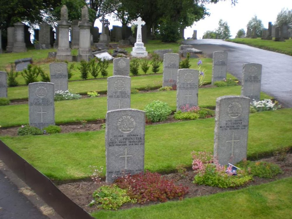 War graves in Glasgow Western Necropolis Cemetery