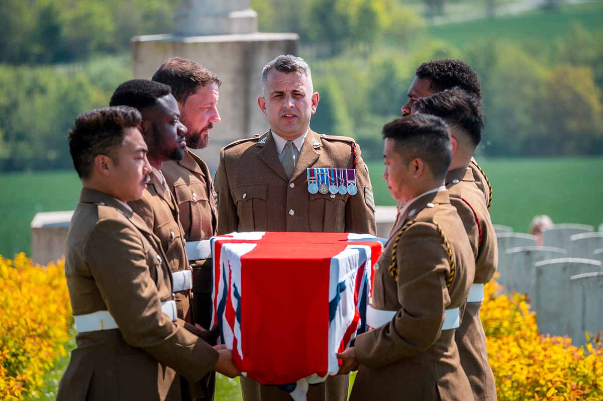 Six unknown First World War soldiers laid to rest in two ceremonies