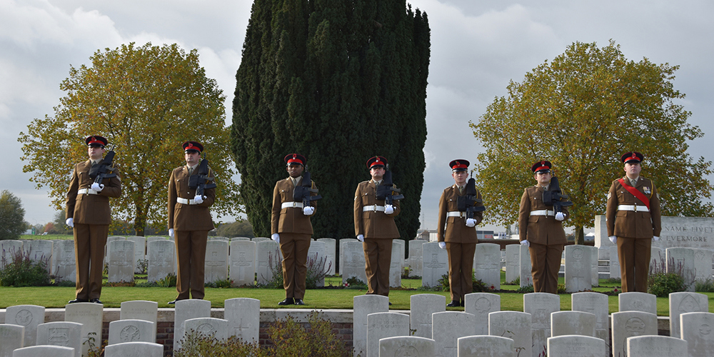 Part of a reburial service at New Irish Farm