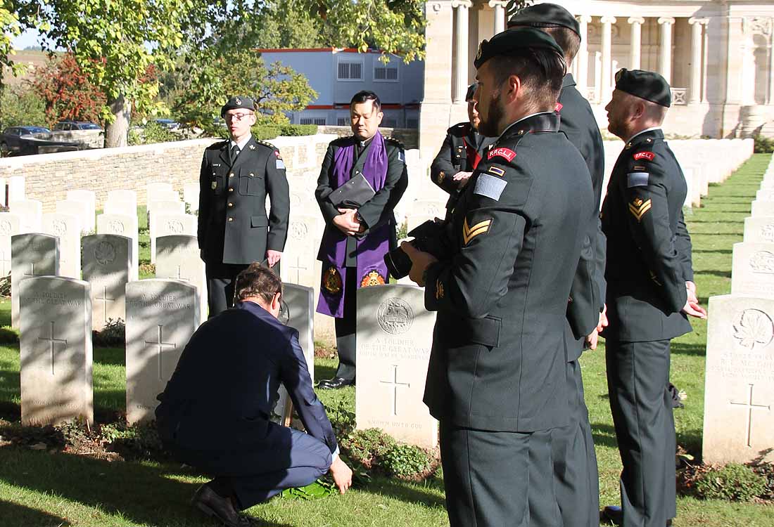 Lance Corporal Morgan Jones Jenkins rededicated at Vis-en-Artois