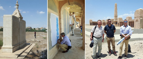 Basra Indian Forces Cemetery, The CWGC team at work inside the Basra Memorial, and The CWGC team at the Basra Memorial in May 2018